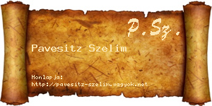 Pavesitz Szelim névjegykártya